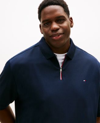 Men's Big & Tall Zippered Polo Shirt