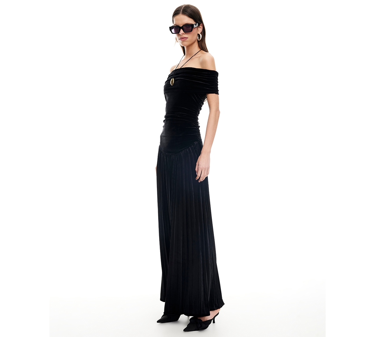 Lioness Women's Field Of Dreams Off-the-shoulder Maxi Dress In Black