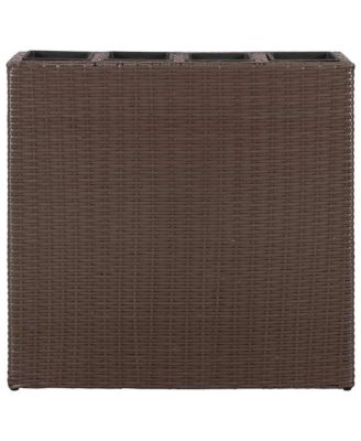 Raised Bed Brown Poly rattan, plastic Medium Raised Bed