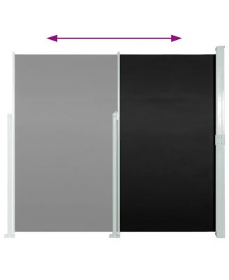 Retractable Side Awning 63"x196.9" Black