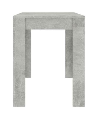 Dining Table Concrete Grey Engineered Wood Standard Durable