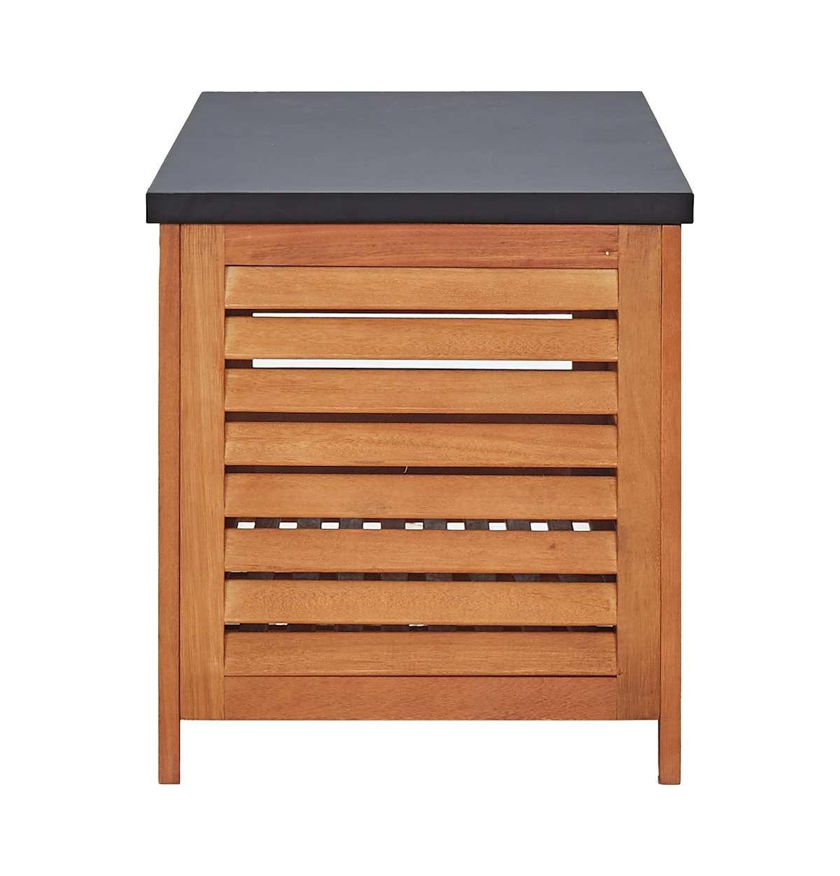 vidaXL Patio Storage Box 59.1"x19.7"x21.7" Solid Wood Eucalyptus