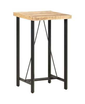 Bar Table Brown Rough Mango Wood Durable Bar Table Rectangular