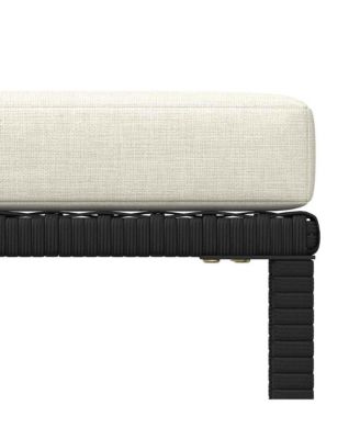 Garden Sofa Set Black and Cream White