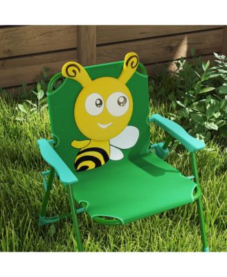 Kids Picnic Table and Chair Set with Height Adjustable Umbrella,