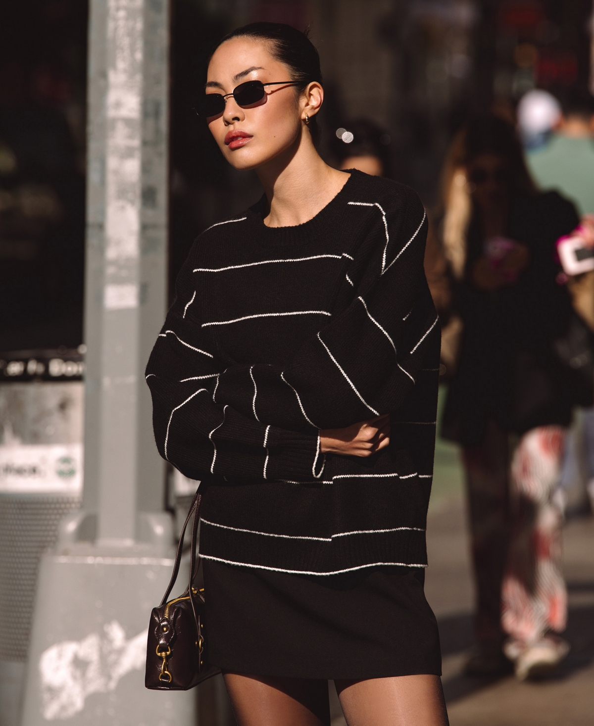 French Connection Women's Striped Long-Sleeve Sweater