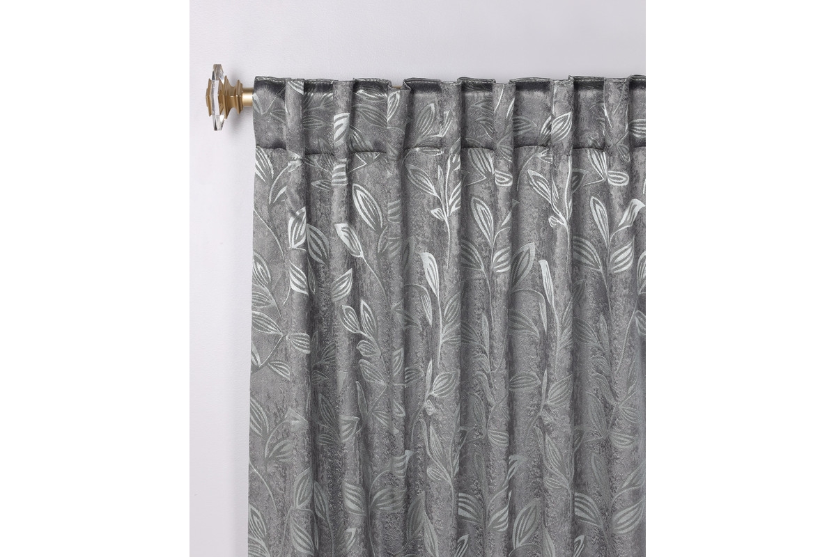 Superior Leaves Modern Bohemian Back Tab Blackout Curtain Set