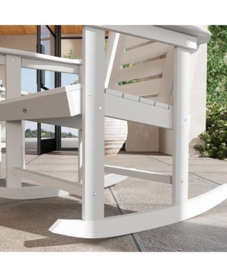 2 Outdoor Rocking Chairs, HDPE High Back Patio Rockers