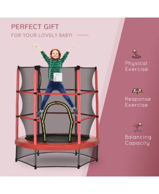 Φ5FT Kids Trampoline with Enclosure Net for Age 3 to 6 Years