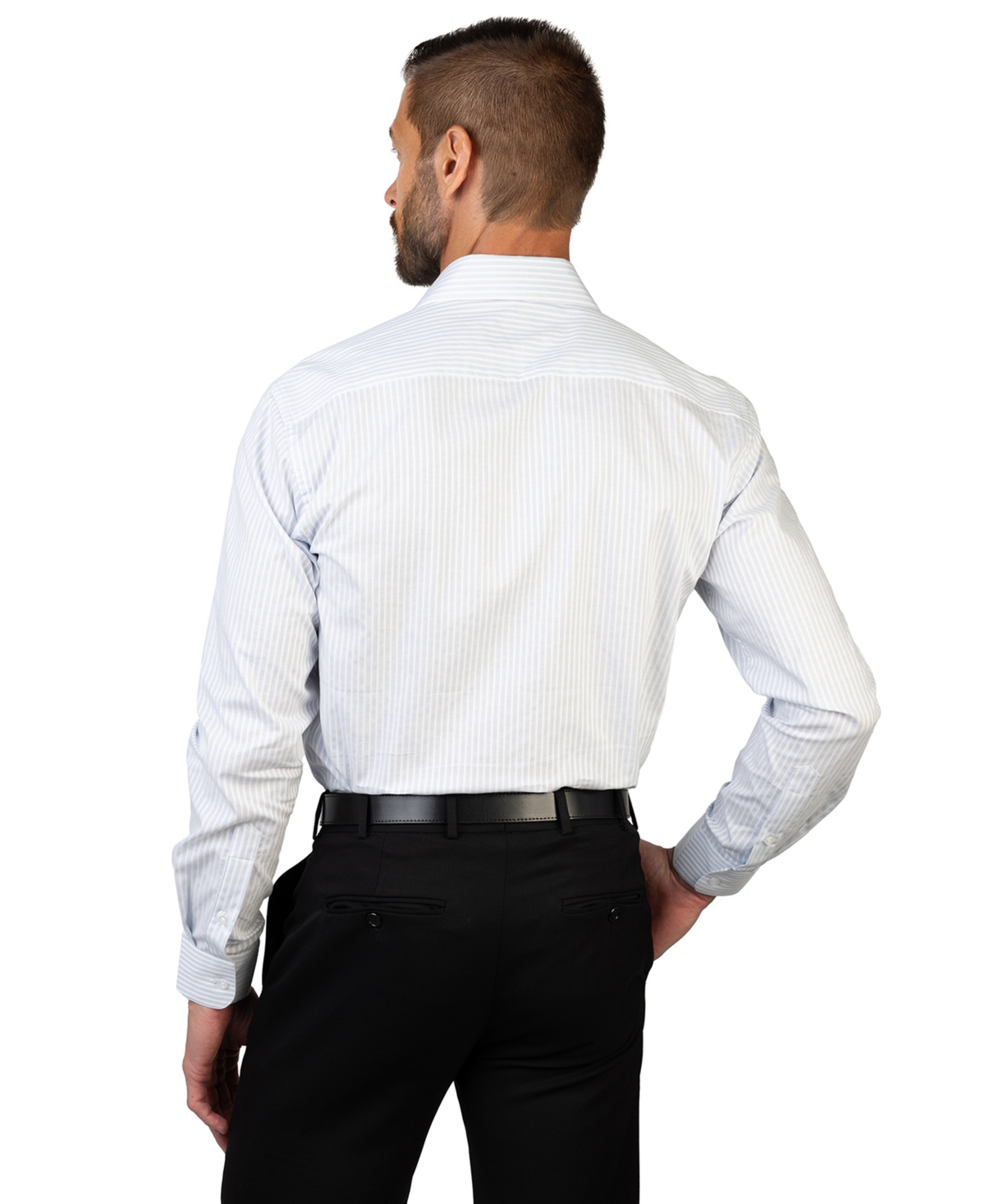 Men's Solid Slim-fit Dress Shirt In White