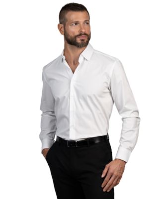 Men's Solid Slim-Fit Dress Shirt