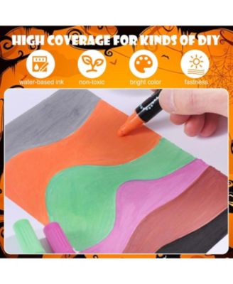24 Colors Dual Tip Acrylic Paint Pens Markers, for Halloween Decorations, Wood, Canvas, Stone, Rock Painting and DIY Crafts