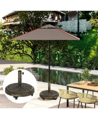 Patio Umbrella Base, 46 lbs Umbrella Sd with Wheels,