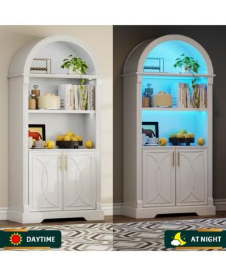 Arched Cabinet with 3-Color LED & Motion Sensor