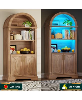 71" Arched Cabinet with 3-Color LED & Motion Sensor