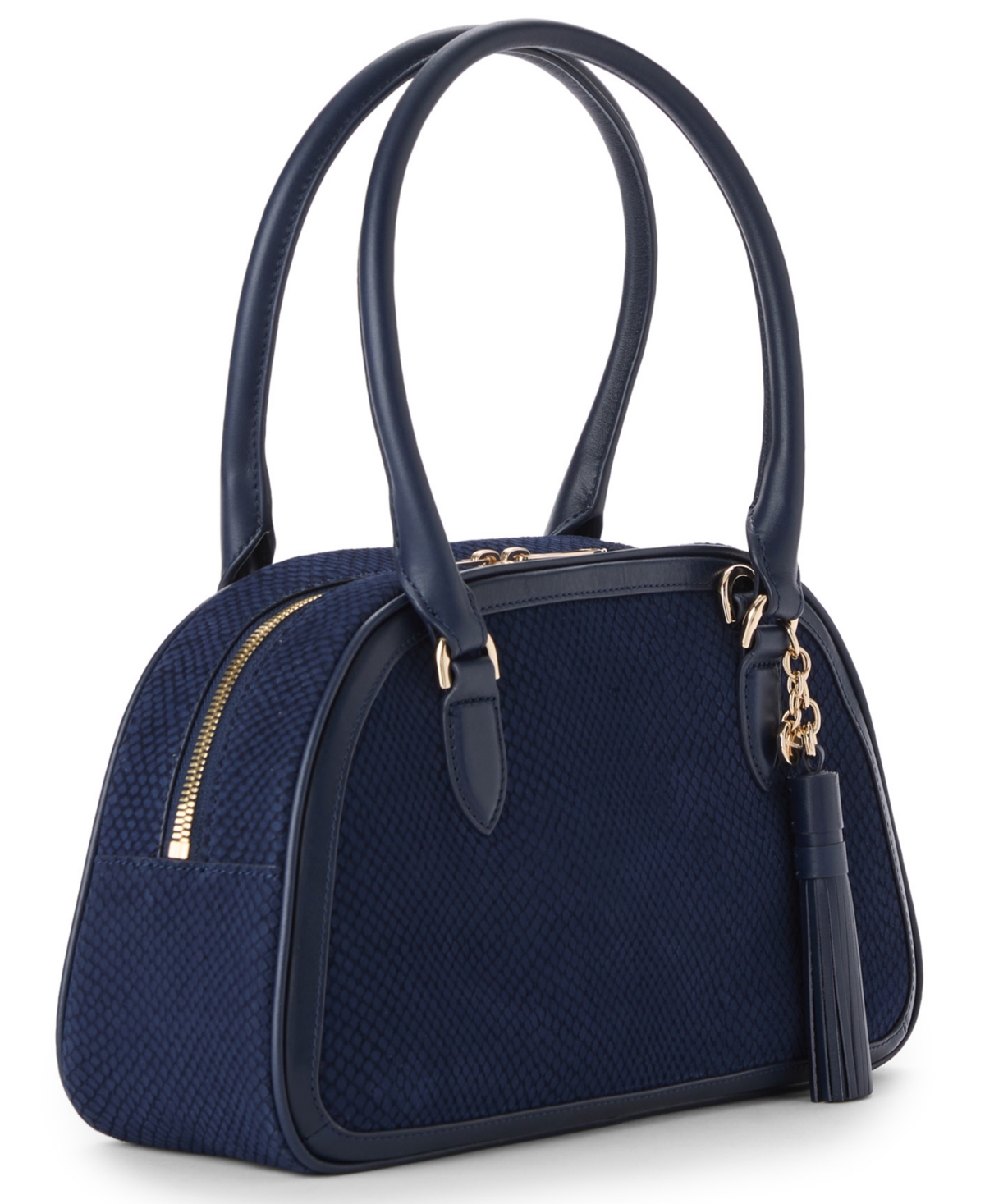 Brahmin Angie Dome Medium Satchel Bag In Blue