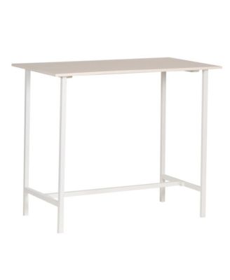 Yuki Solid Wood Counter Table, White