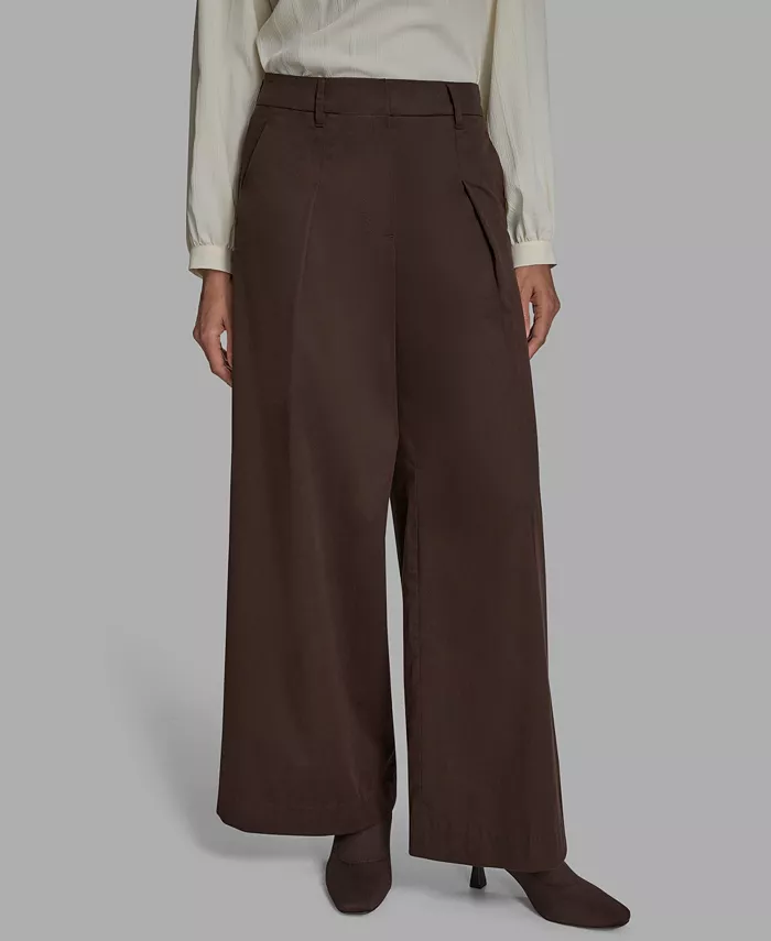 Women's Pleated Wide-Leg Pants