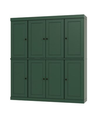 100% Solid Wood Tall Kitchen Pantry Cabinet with Raised Panel Doors
