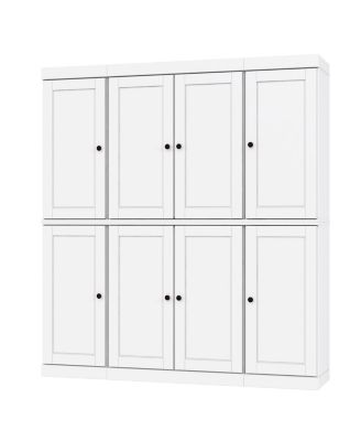100% Solid Wood Tall Kitchen Pantry Cabinet with Raised Panel Doors