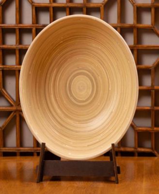 Lexa Collection 2 piece 12 inch Bamboo Salad Bowl Set