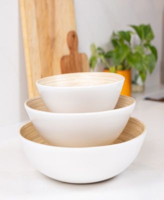 Lexa Collection 3 piece Bamboo Bowl Set 