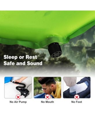 Inflatable Sleeping Pad with Carrying Bag-Green