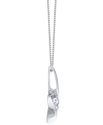 Lab Grown Diamond Signature Pendant Necklace (2 ct. t.w.) in 14k White or Yellow Gold