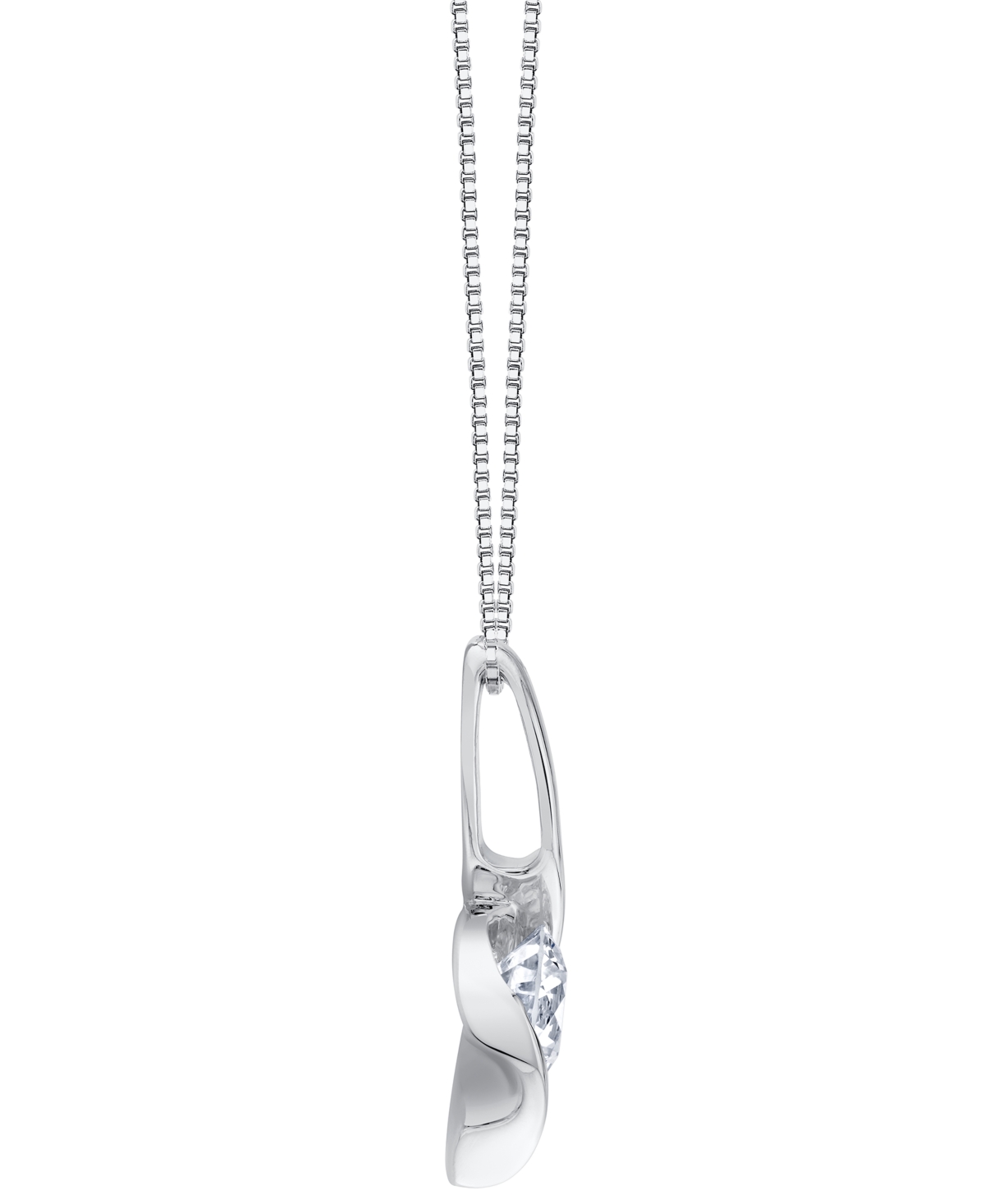 Sirena Lab Grown Diamond Signature Pendant Necklace (1 Ct. T.w.) In 14k White Gold (also In 14k Yellow Gold In Metallic