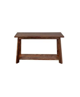 Kalispell Solid Sheesham Wood Console Table, Brown