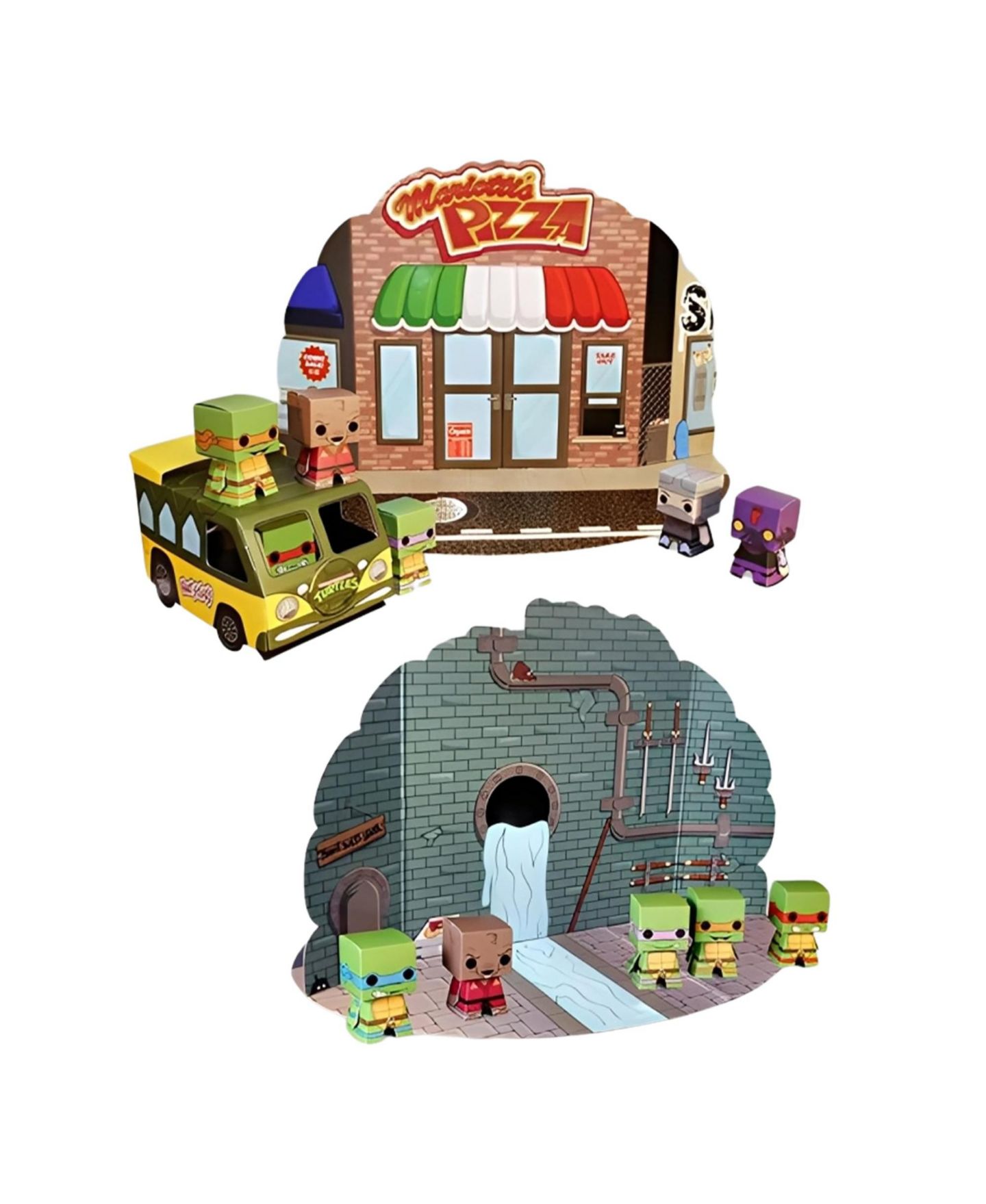 Детский игровой набор Funko Teenage Mutant Ninja Turtles Papercraft Activity Playset, Ages 3+ — фото 3