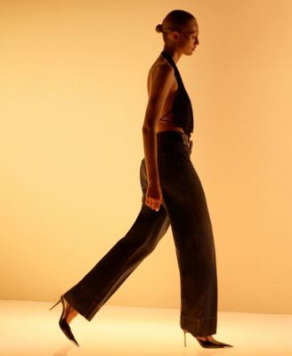 Women's Seam Detail Straight Jeans