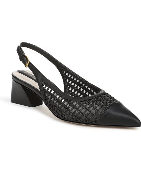 Женские туфли Franco Sarto Racer Pointed Toe Slingback, цвет: Чёрная искусственная кожа