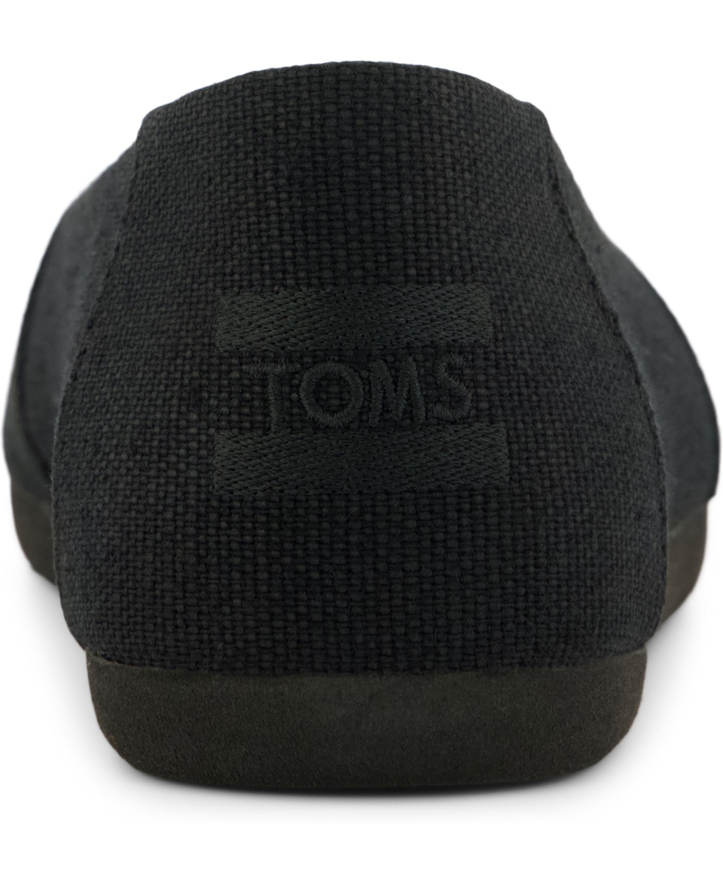 Женские слипоны-балетки Toms Alpargata, цвет: Чёрный / Чёрный холщовый — фото 3