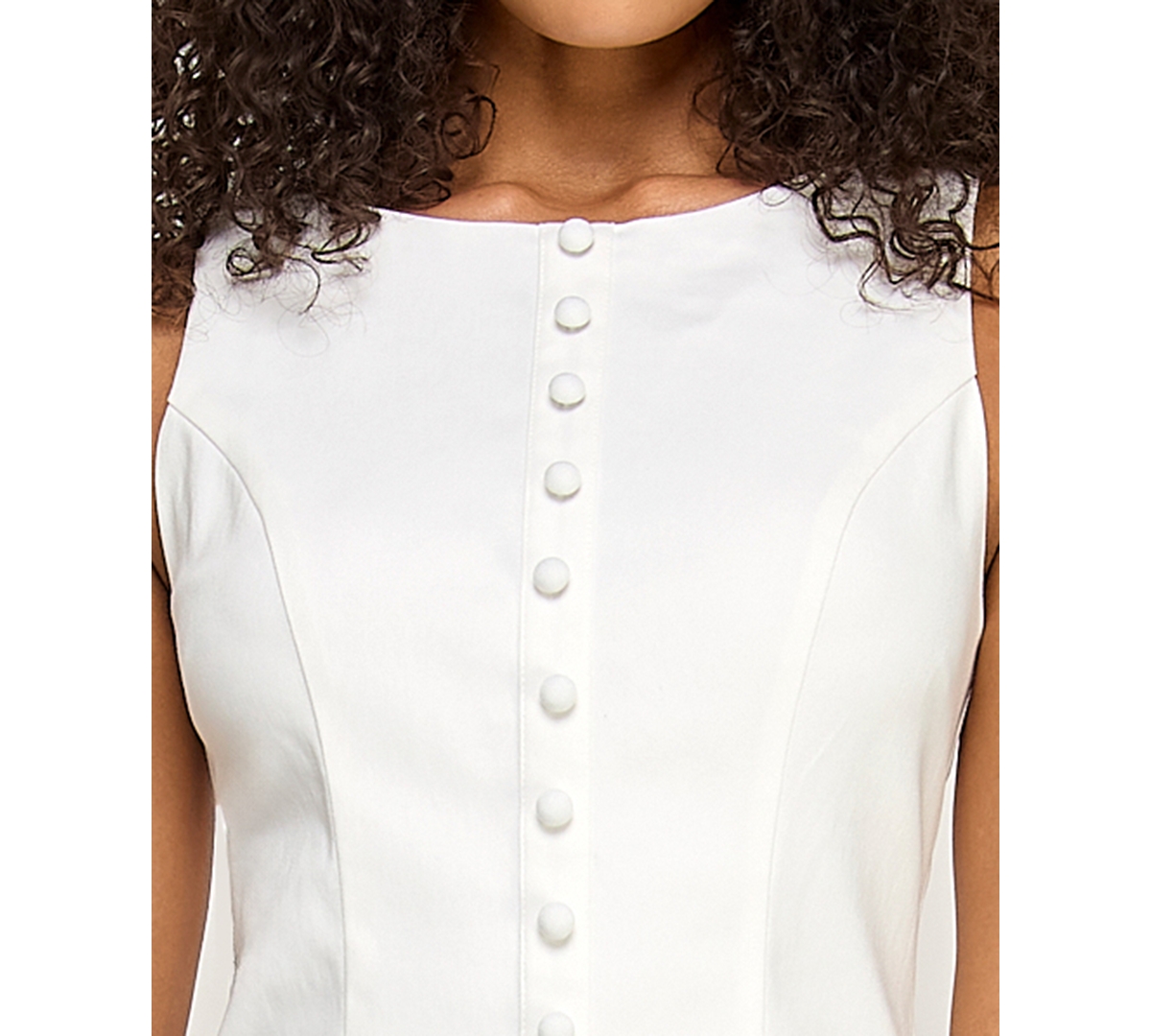 Seni & Cade Juniors' Sleeveless Drop Waist Ruffle Short Dress