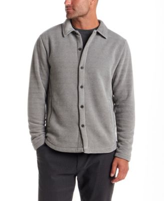 Men's Brushed Corded Button-Front Shirt Jacket