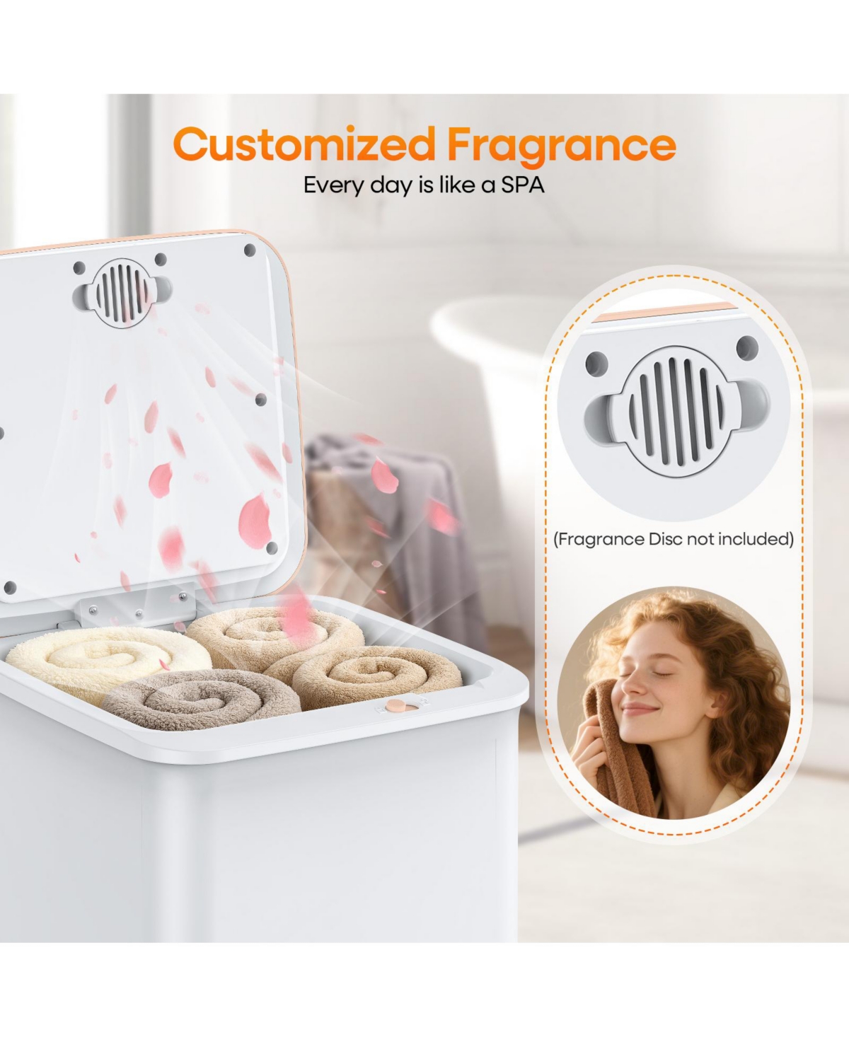 Sugift Waterproof Hdpe Shower Bench with Semicircular Seat and Storage Shelf