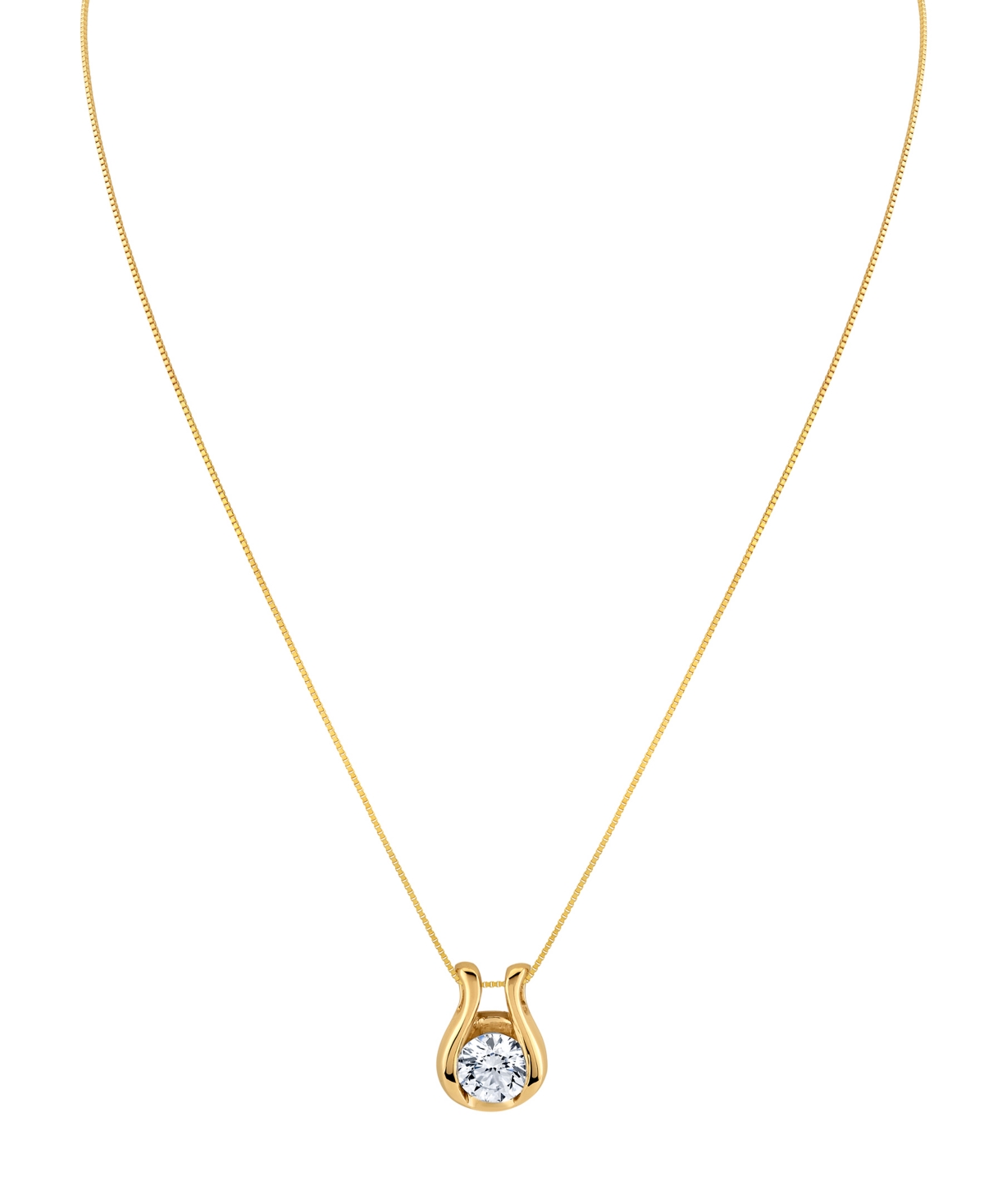 Sirena Lab Grown Diamond Horseshoe Pendant Necklace (1 Ct. T.w.) In 14k Yellow Gold (also In 14k White Gold In Gold