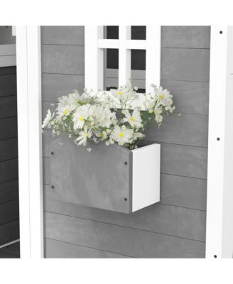 Playhouse for Kids Outdoor with Floor for 3-8 Years Old,