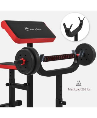 Preacher Curl Bench, Adjustable Preacher Bench for Home Gym,