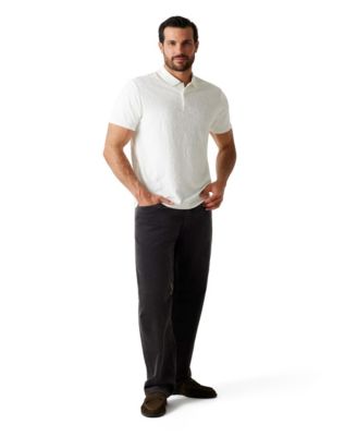 Men's Tonal Jacquard Short-Sleeve Knit Polo Shirt