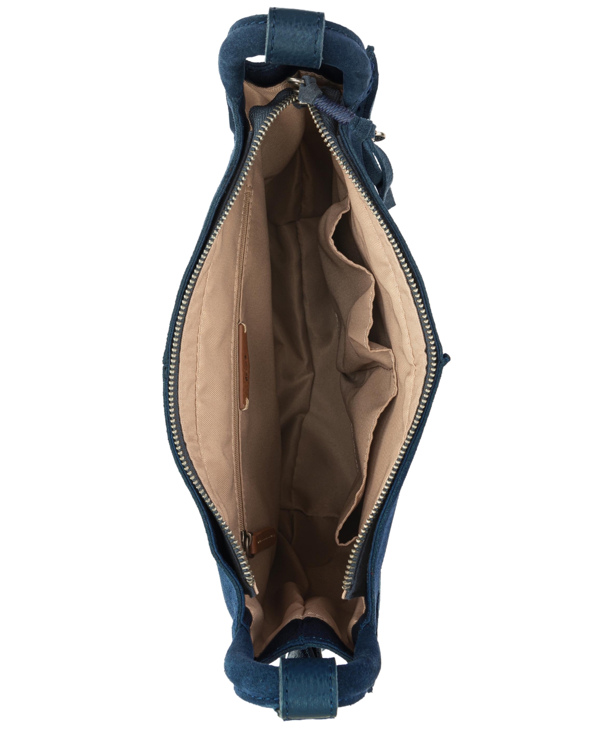 The Sak Los Feliz Leather Medium Crossbody Bag In Blue