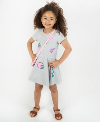 Rare Editions - Girls 4T-6X Sequin Skater Dress with Handbag