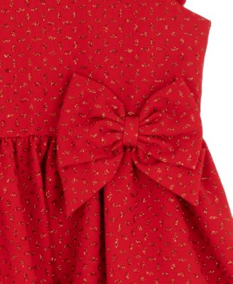 Girls' 2T-6X Embellished Round Neck Dress with Mini Purse