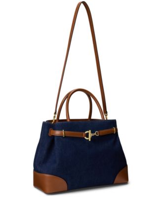 Large Blaike Denim Satchel Bag