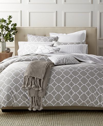 Charter Club Damask Designs Geometric Dove Bedding Collection, Created for Macy&#39;s - Bedding ...