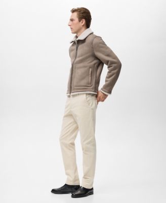 Men's Sheepskin Details Double Face Jacket