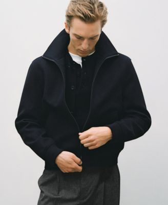 Men's Zip Textured Jacket