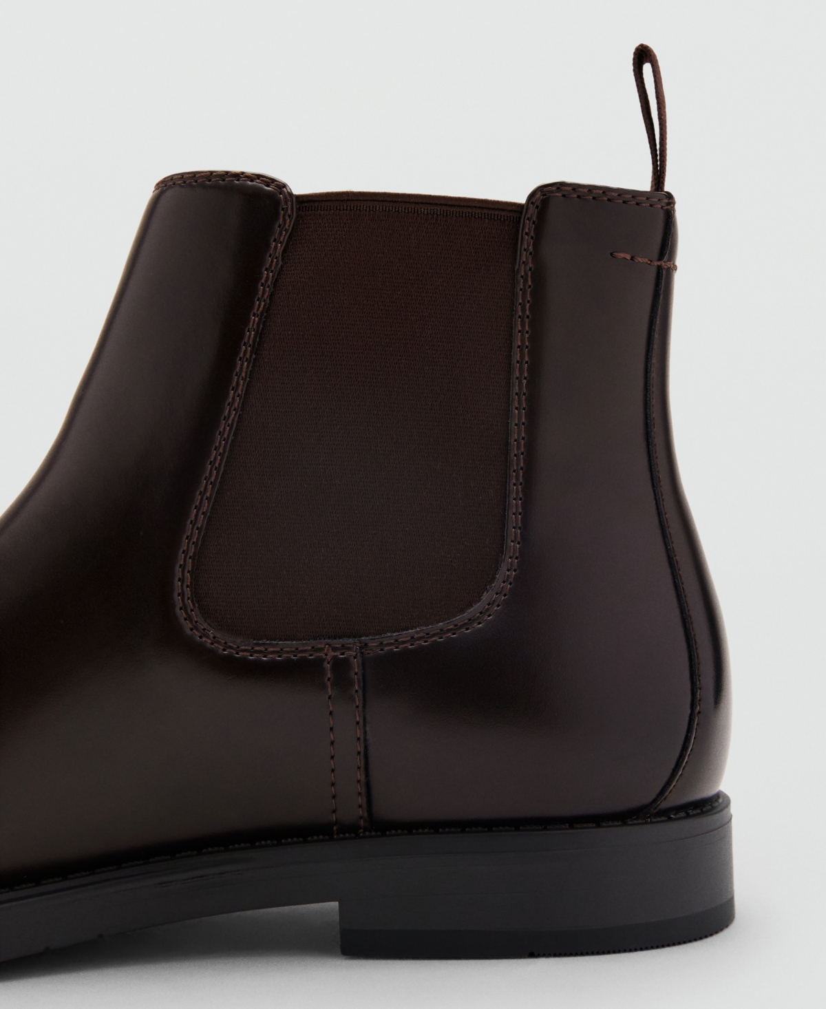Mango Men's Leather-Effect Chelsea Ankle Boots