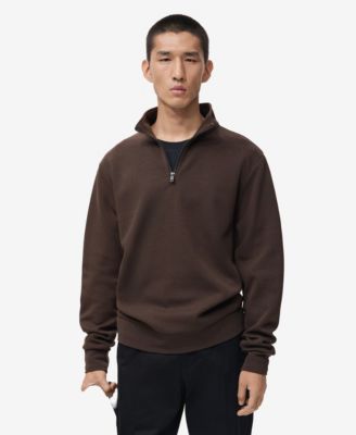 MANGO - Men's Zipper Regular-Fit Cotton Sweatshirt